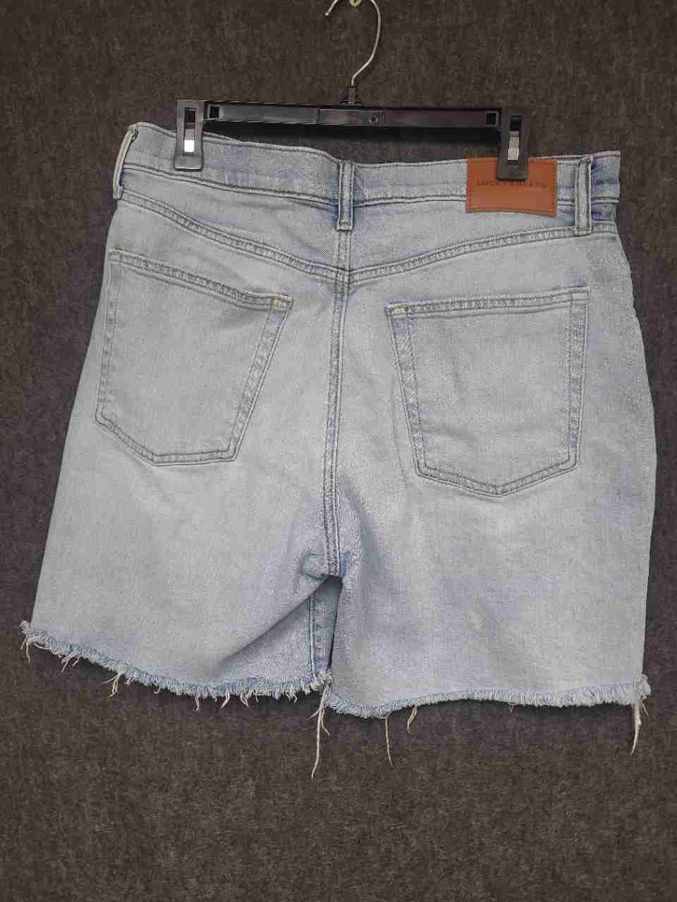Lucky Brand Women's Light Wash Distressed Raw Hem Denim Shorts Sz 12/31