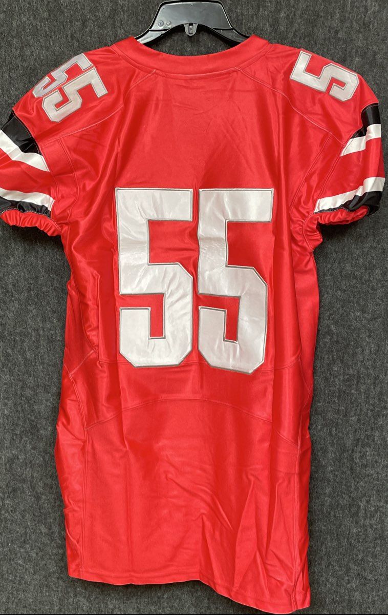 Unbranded Men's Red Rivermen Football #55 Sewn Jersey Size L