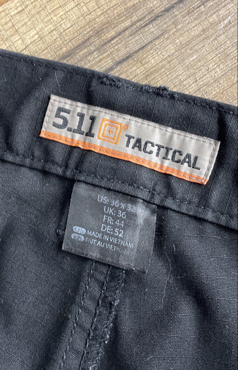 5.11 Tactical Men's Black Original Cotton Canvas Cargo Work Pants Size 36x32
