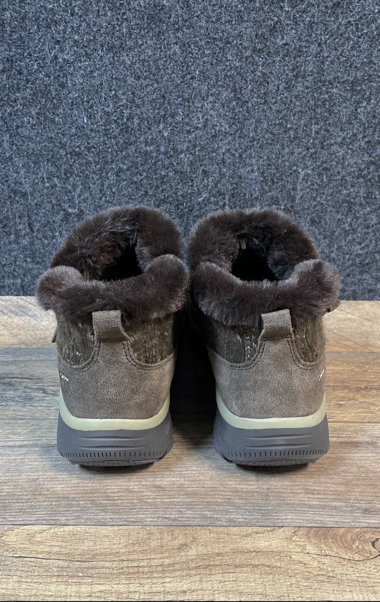 Skechers Relaxed Fit Brown Fur Lined Air-Cooled Memory Foam Booties Size 10