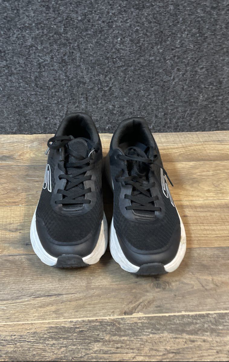 Skechers Max Cushioning Elite Black White Running Shoes Women's Size 9