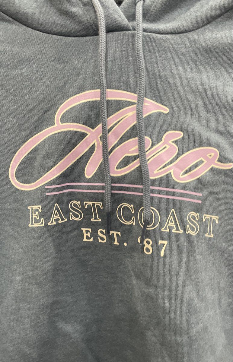 Aeropostale Women's Blue East Coast Graphic Pullover Hoodie NWT Size M