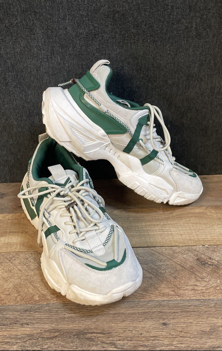 Mazino Oasis-031 White Green Chunky Streetwear Sneakers Size 12
