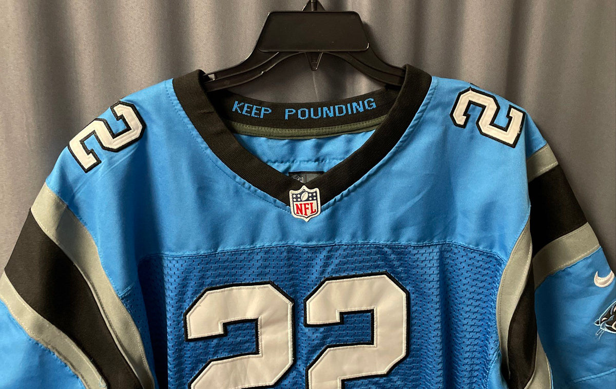Nike Men's Carolina Panthers Christian McCaffrey #22 Blue NFL Jersey Size 52