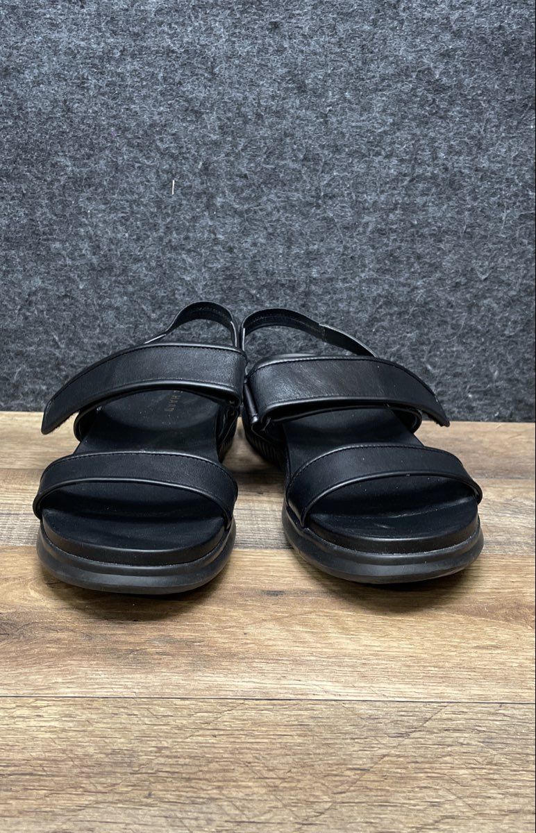 Cole Haan Black Leather Strappy Grand Ambition Carmel Sport Sandals Size 9B