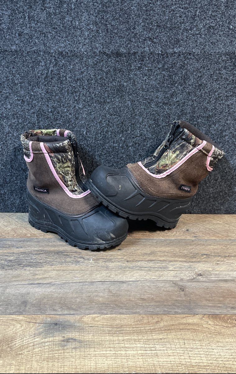 Itasca Snow Stomper Camo Pink Kids Winter Snow Boots Size 1