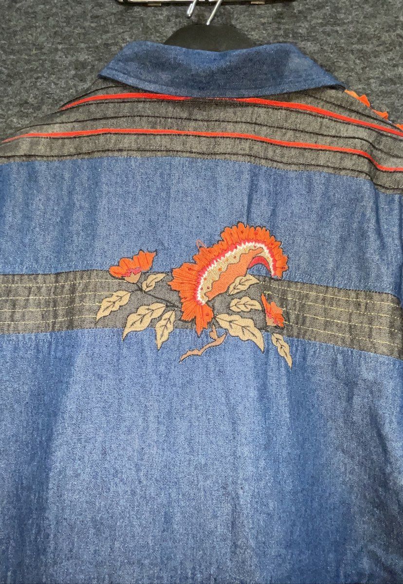 Coldwater Creek Women's Patchwork Jacket Multicolor Floral Silk Embroidered 1X