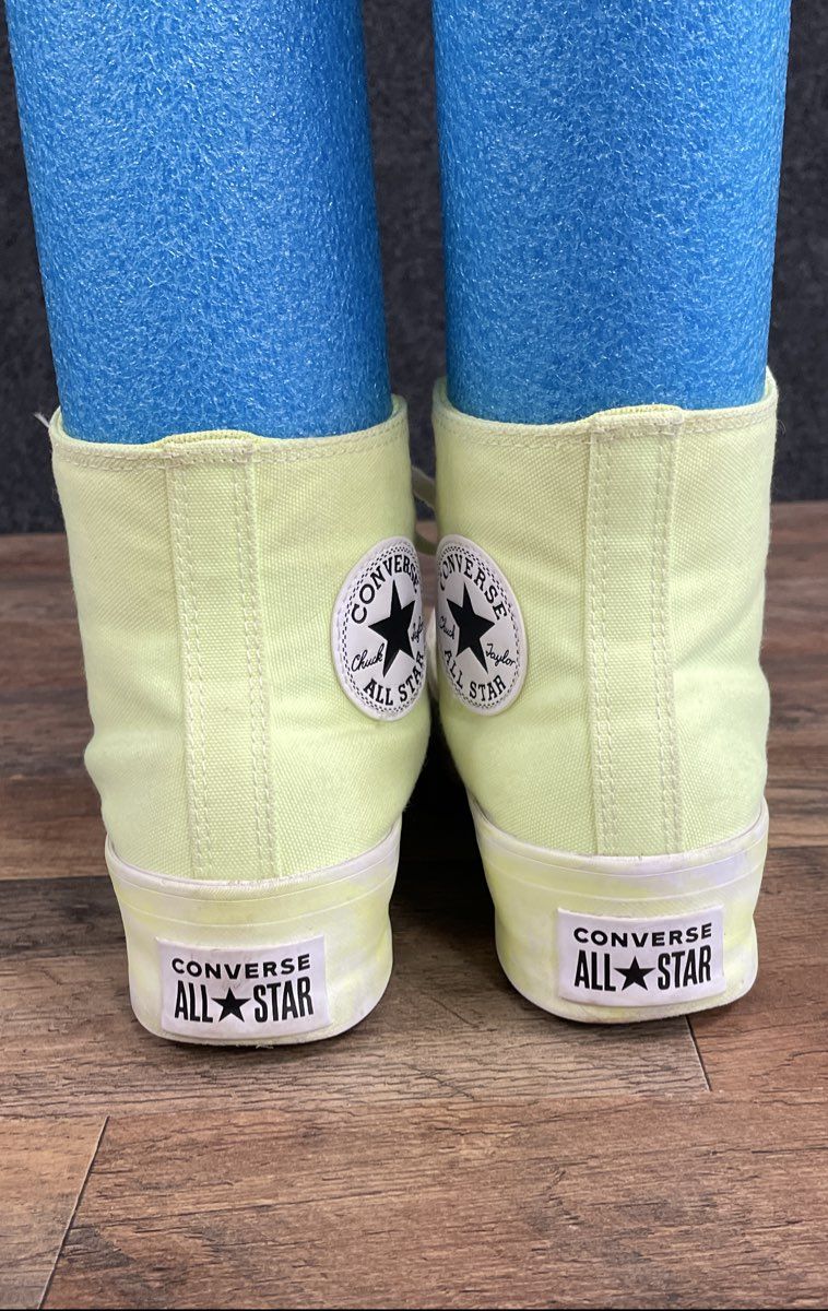 Converse Chuck Taylor All Star Lift Platform High Top Yellow Tie Dye Size 6.5