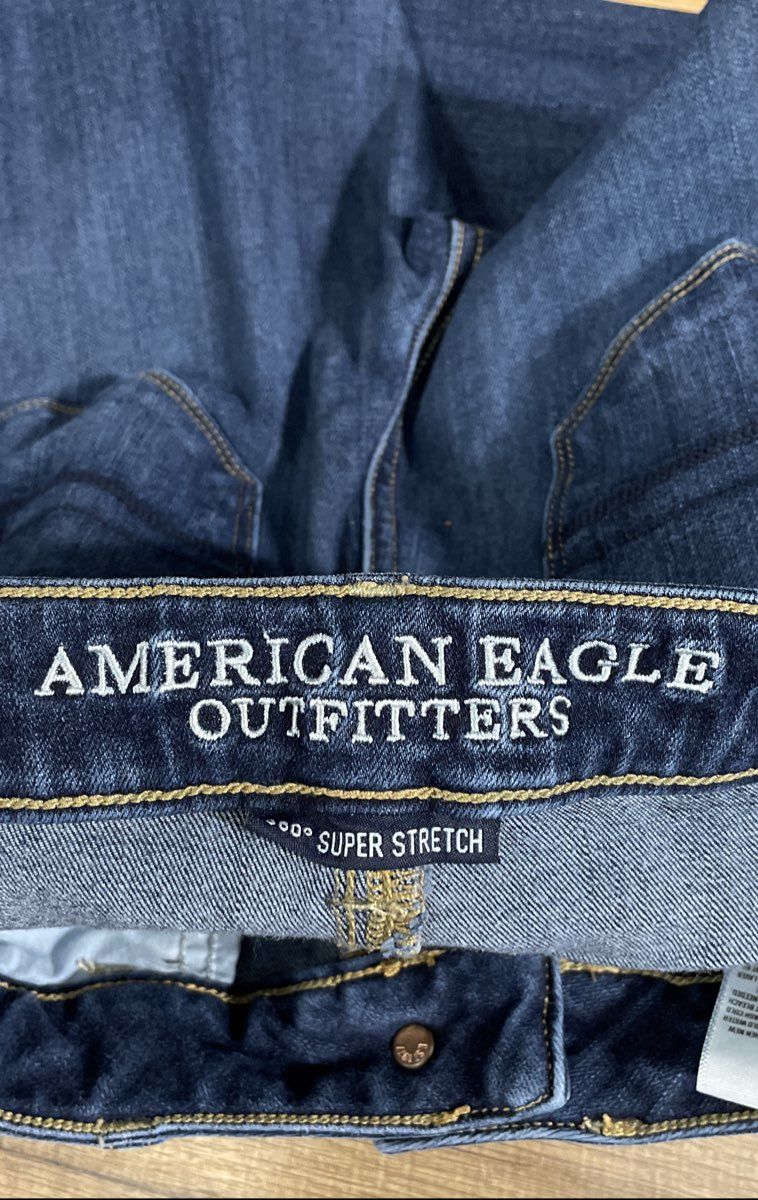 American Eagle Women's Blue 360 Super Stretch Skinny Jegging Jeans Sz 2 Short