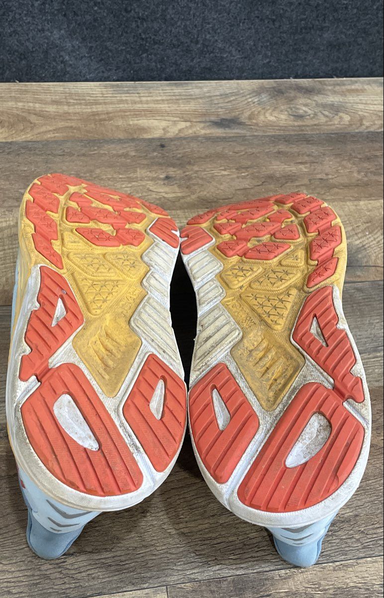 Hoka Arahi 6 Blue Yellow Orange Running Shoes Size 10D