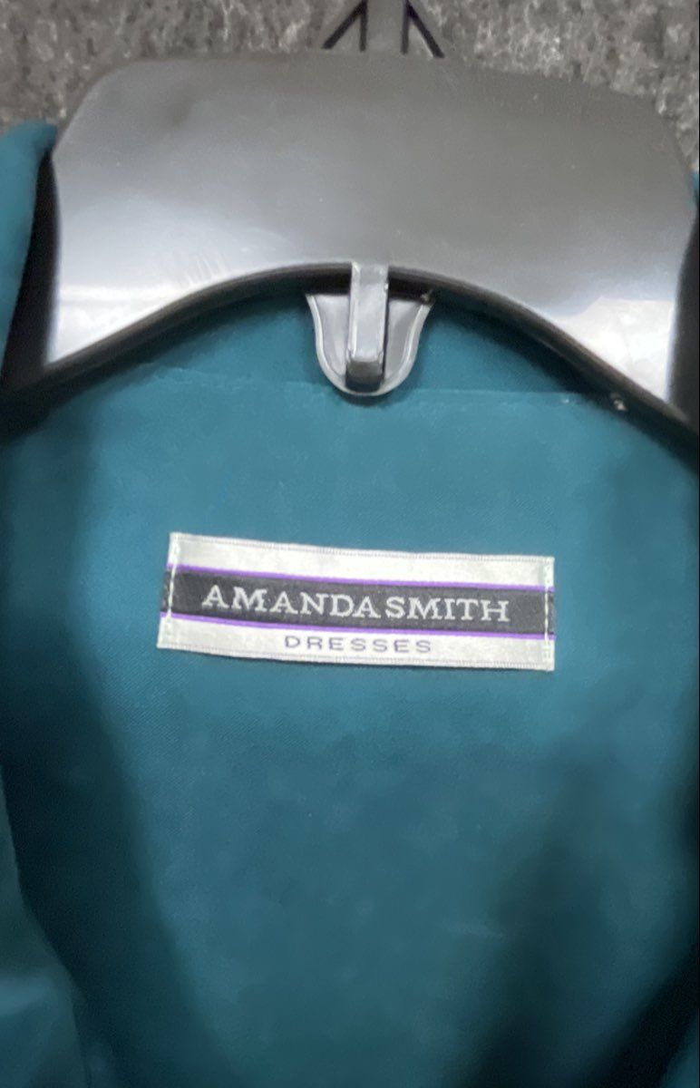 Amanda Smith Women's Vintage Y2K Teal Zip Up Jacket Suede Feel Stretch NWT Sz 14