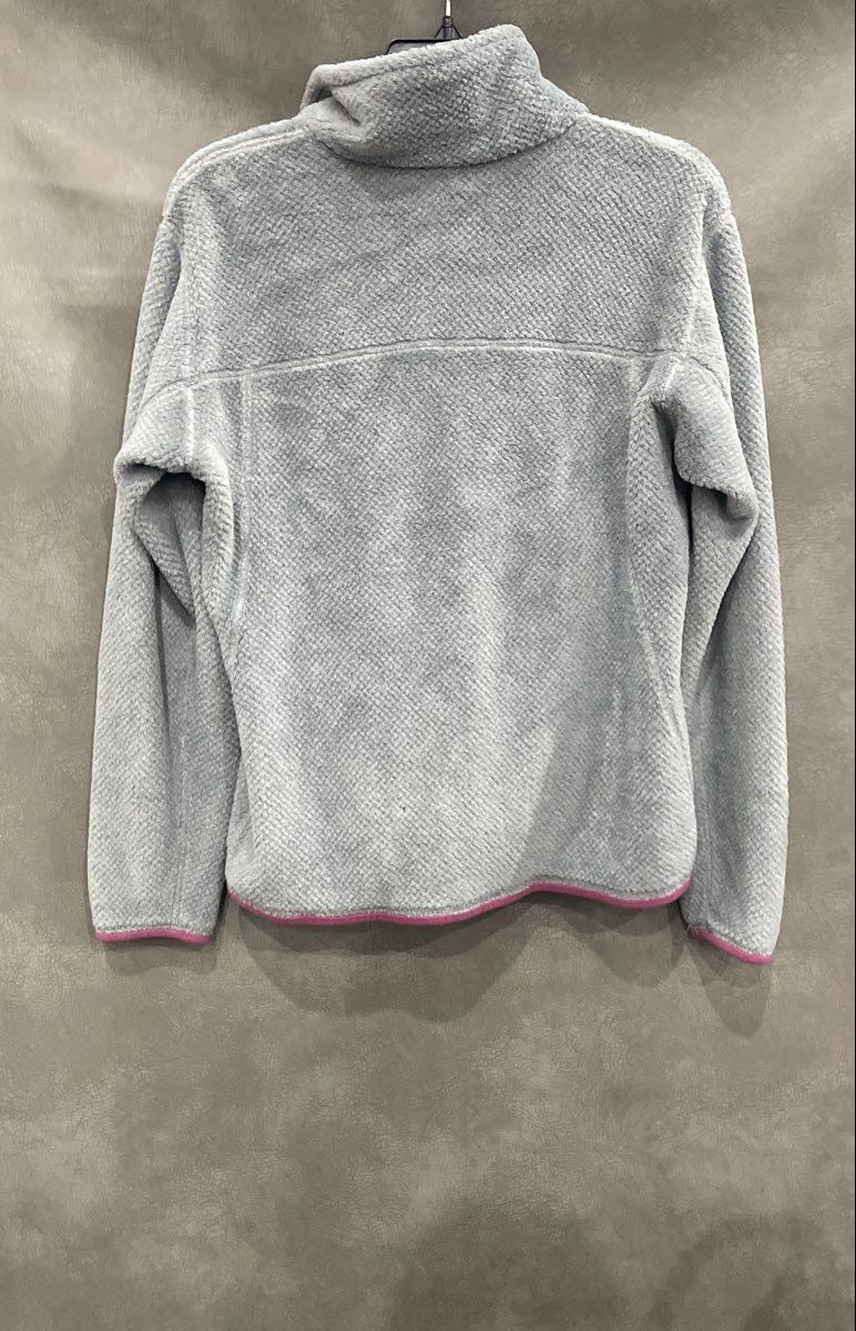 Patagonia Women's Re-Tool Snap-T Grey Pink Polartec Fleece Pullover Sz M