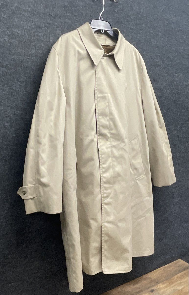 London Fog Women's Beige Vintage 70s Trench Maincoat Removable Pile Lining