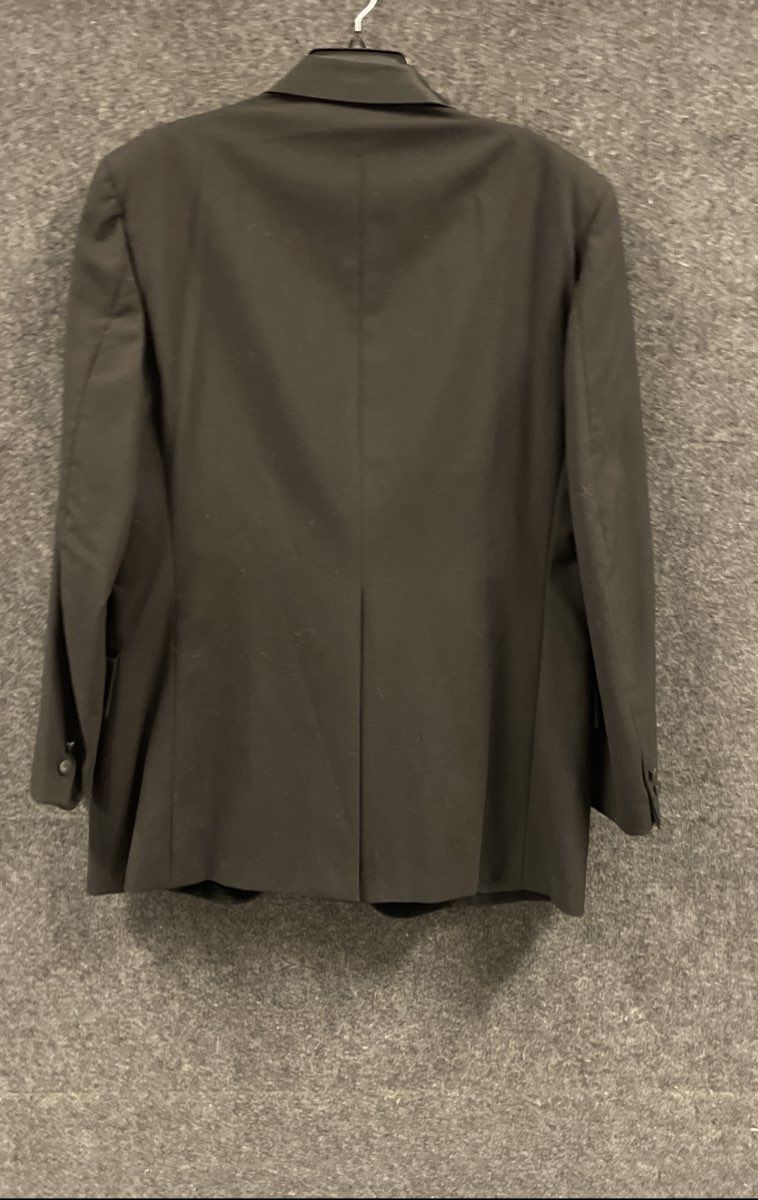Vintage 90s Lord West Men's Black Tuxedo Jacket Velvet Peak Lapel Formal Blazer