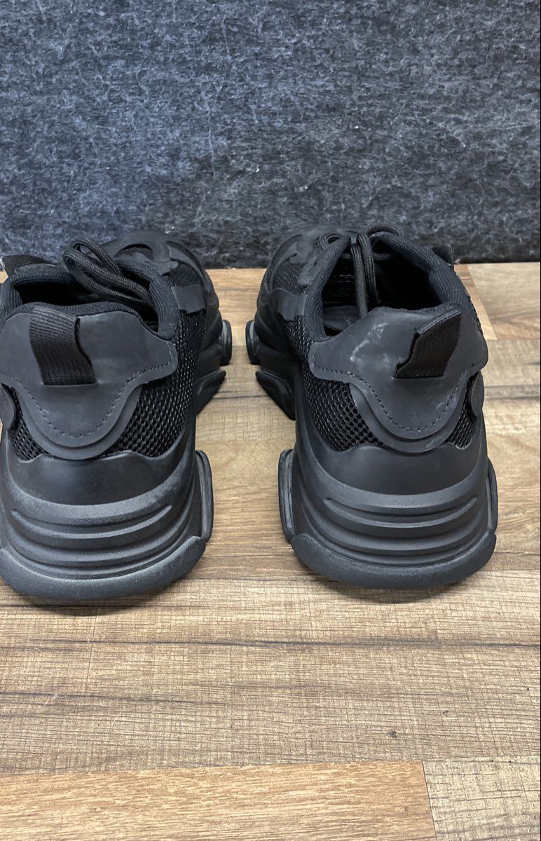 Steve Madden Possession Triple Black Chunky Fashion Sneakers Women's Size 9