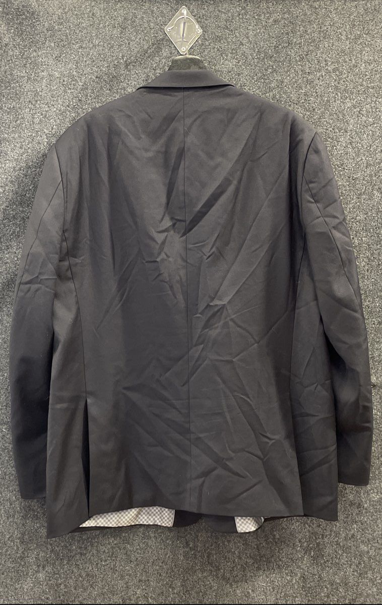 Mantoni Men's Black Blazer Super 140'S Virgin Wool Italy Crested Buttons 42R
