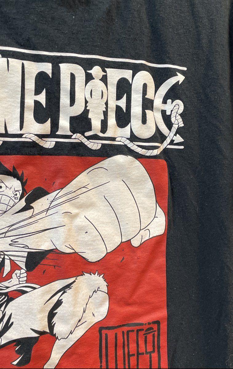 Ripple Junction Men's One Piece Luffy Anime Graphic T-Shirt Black Size M