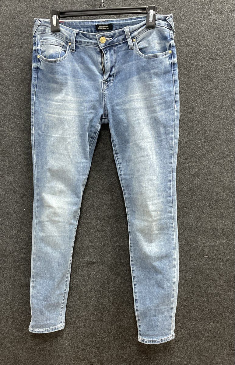 True Religion Women's Jennie Curvy Mid Rise Super Skinny Jeans Blue Size 28