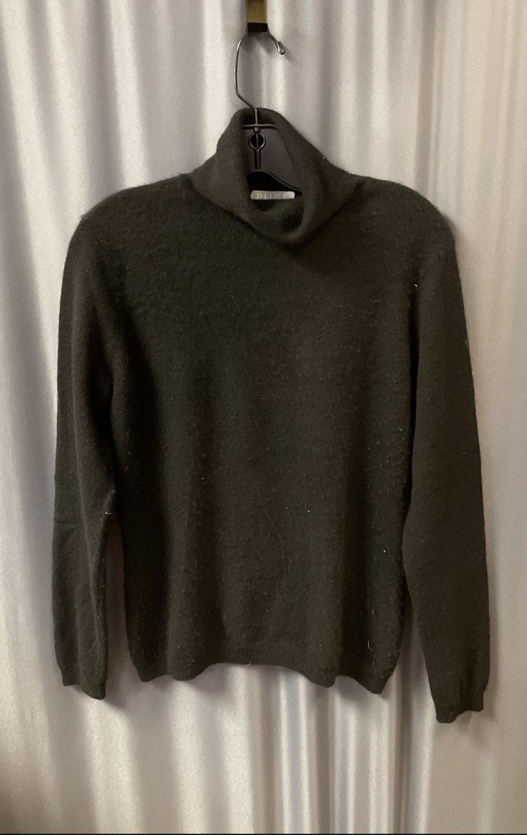 Pure Collection Women's Black 100% Cashmere Turtleneck Sweater Sz 6