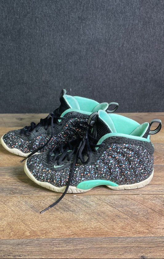 Nike Little Posite One Easter Black Multi Speckle Youth Sneakers Size 6Y