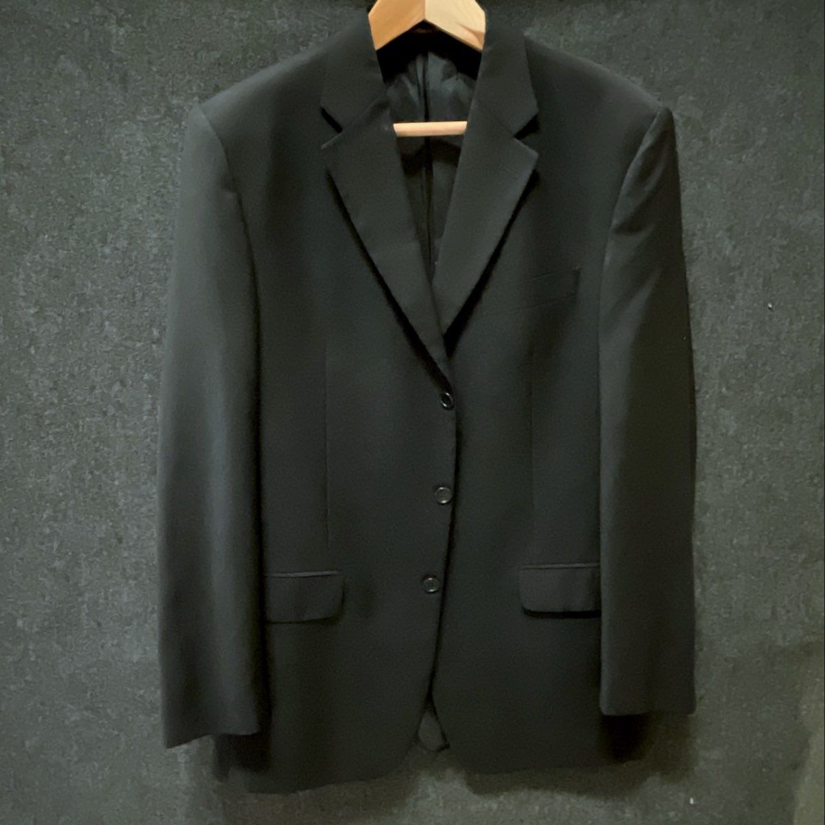 Principe Vintage Men's Black 3-Button Blazer Suit Jacket Italy L