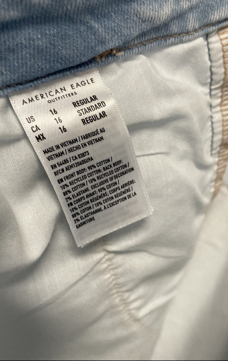 American Eagle Women's Strigid Wide Leg Trouser Light Blue Pleated NWT Sz 16