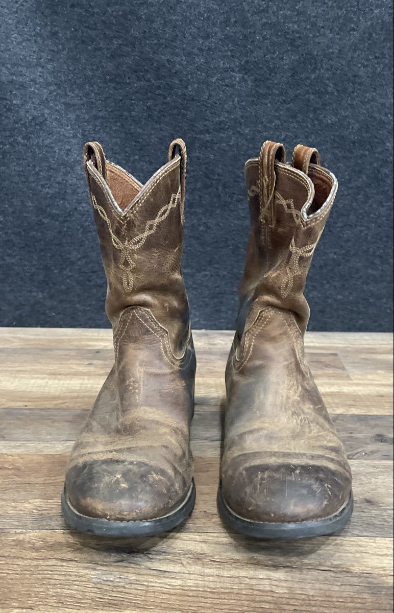 Ariat Heritage Roper 35525 Brown Leather Western Cowboy Boots Men's Size 9.5 D
