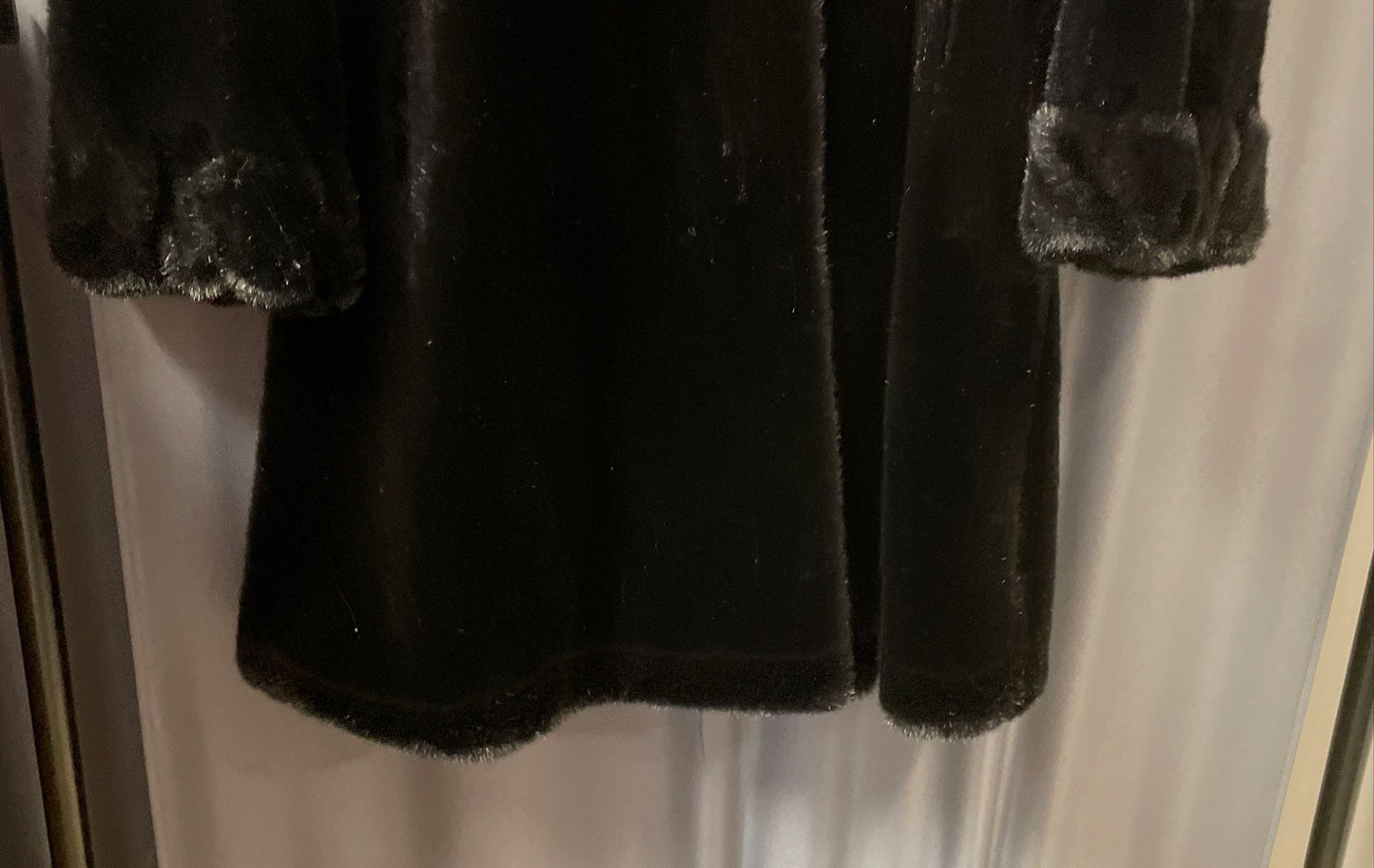 Alpine Studio Women's Black Faux Fur Hooded Long Parka Coat Jacket Sz M