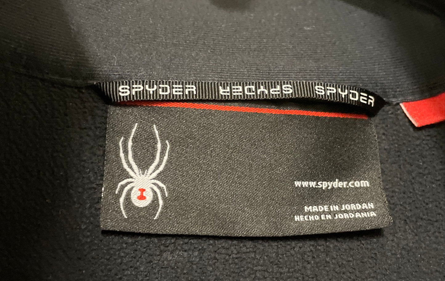 Spyder Men's Outbound Midweight 1/4 Zip Sweater Black Red Pullover Size M