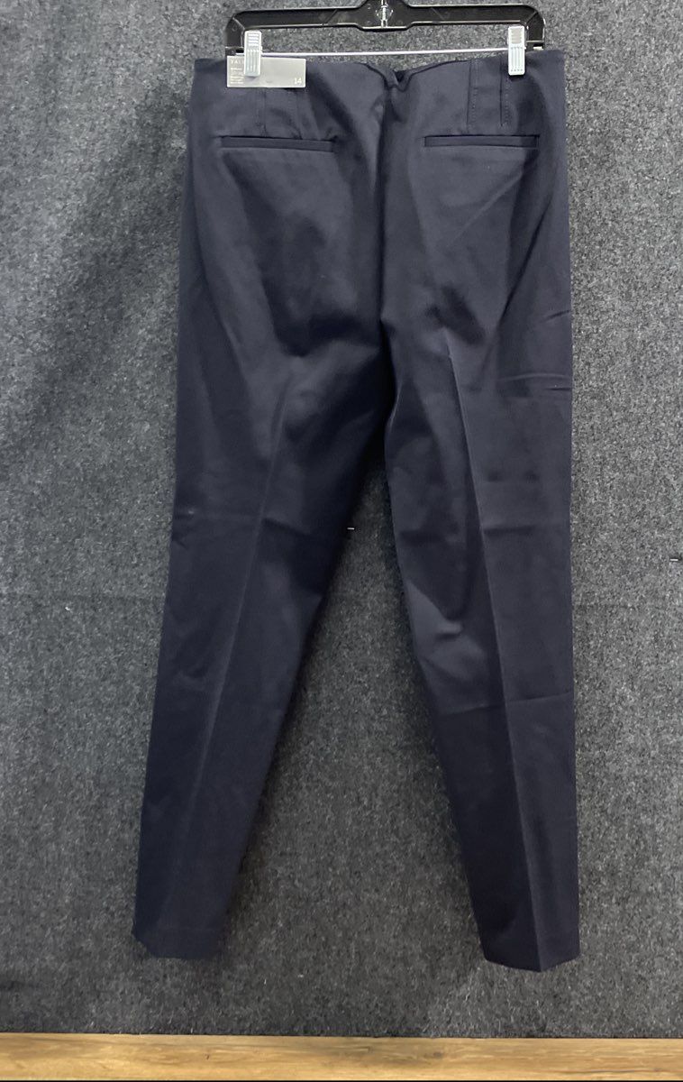 Talbots Women's Navy Blue Bi-Stretch Straight-Leg Pants Full Length NWT Sz 14