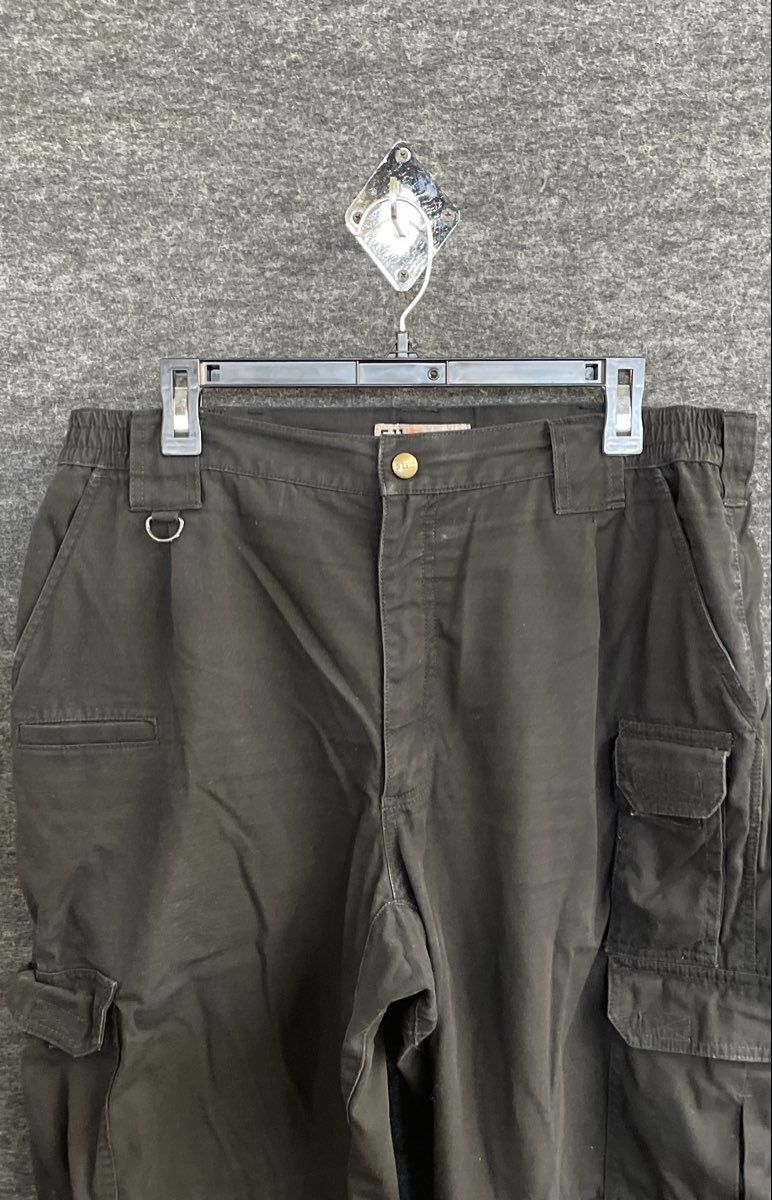 5.11 Tactical Men's Black Canvas Cargo Tactical Pants Sz 36x32