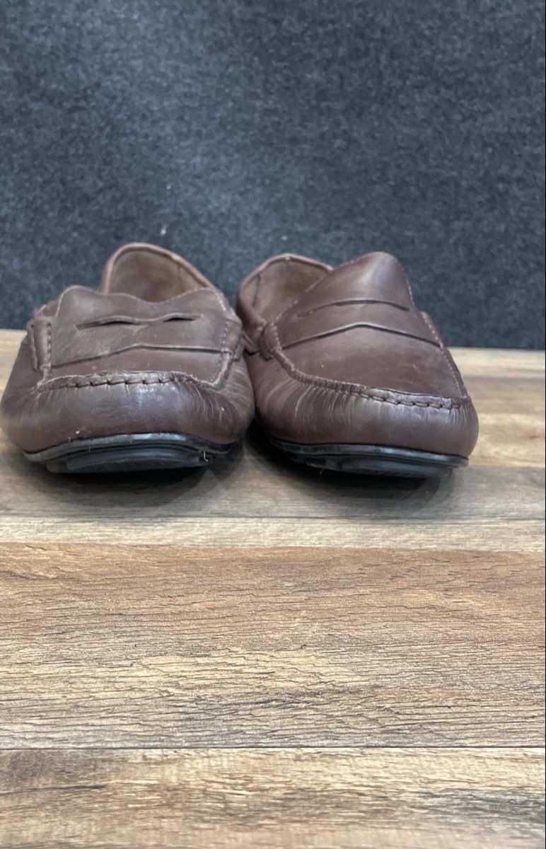 Marc Joseph New York Brown Leather Penny Driving Loafers Men's Size 10.5