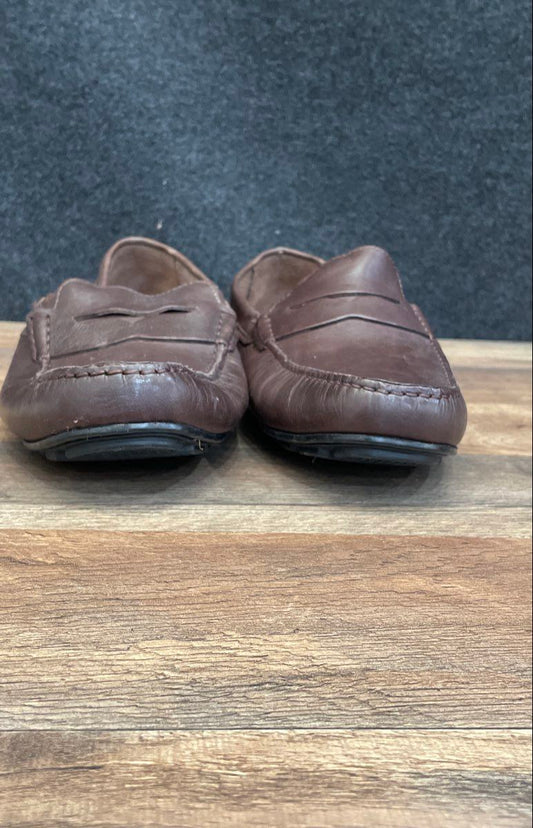 Marc Joseph New York Brown Leather Penny Driving Loafers Men's Size 10.5