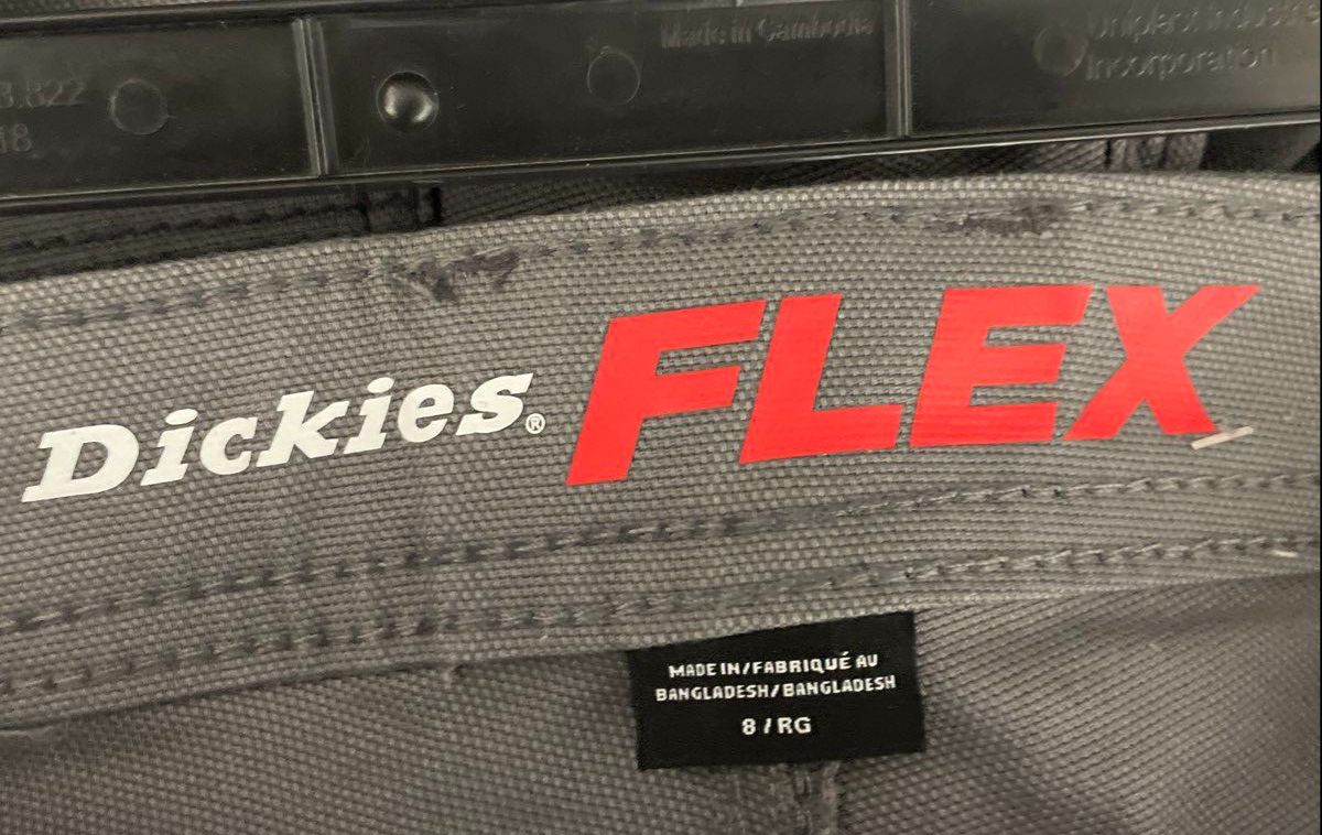 Dickies Women's Gray Flex Regular Fit Double Knee Carpenter Dock Pants Sz 8