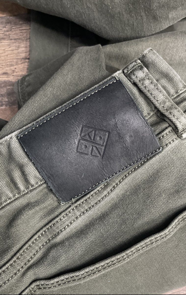 Roark Men's HWY 128 Straight Fit Denim Jeans Olive Green Stretch Sz 33x32