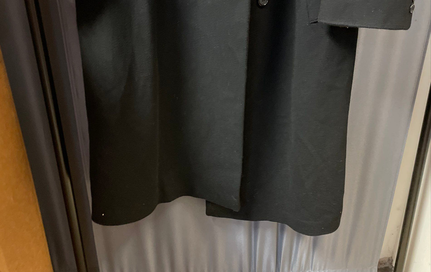 Vintage 90s Chereskin Men's Black Cashmere Double Breasted Overcoat Sz 44R