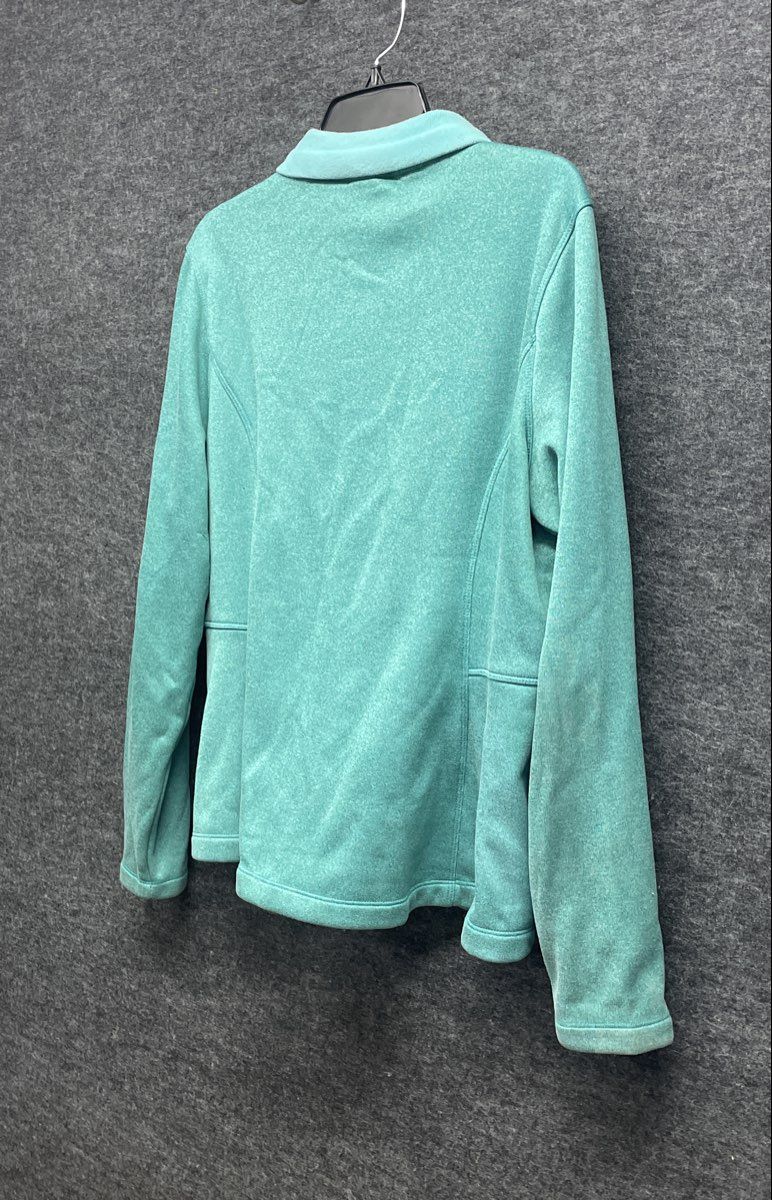 The North Face Women's Teal Agave Full Zip Smooth Face Fleece Jacket Sz L