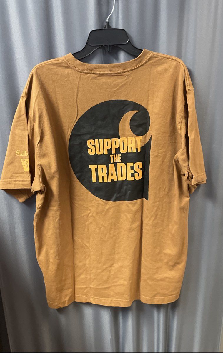 Carhartt 106083 Men's Brown Support the Trades Pocket T-Shirt Loose Fit Sz L