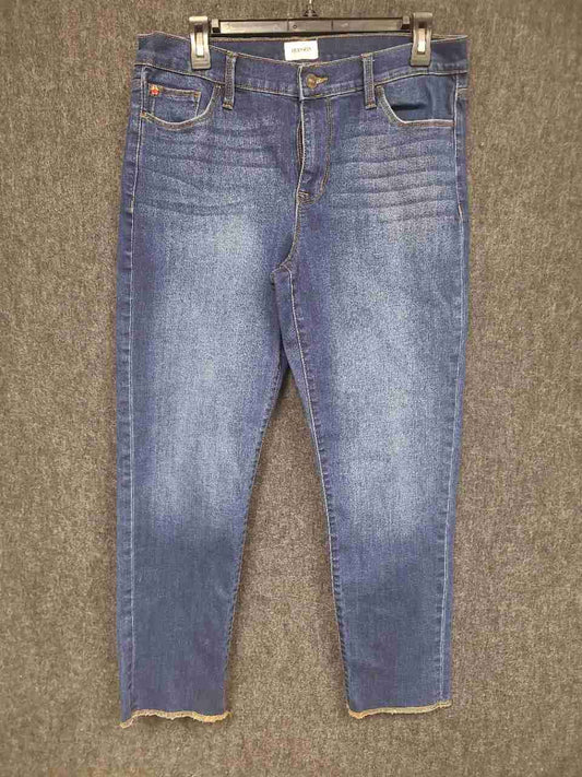 Hudson Women's Natalie Dianna Blue Super Skinny Raw Hem Stretch Jeans Sz 28
