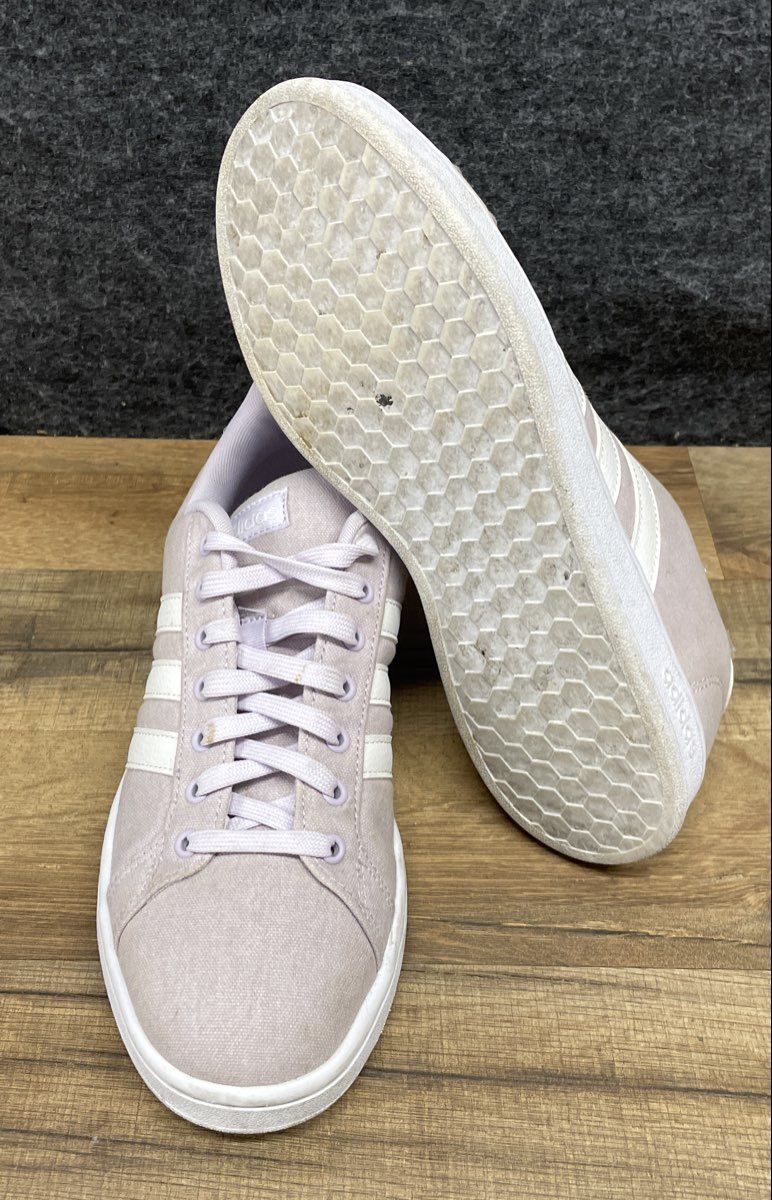 Adidas Grand Court Base Lavender Purple Canvas Women's Sneakers Size 9