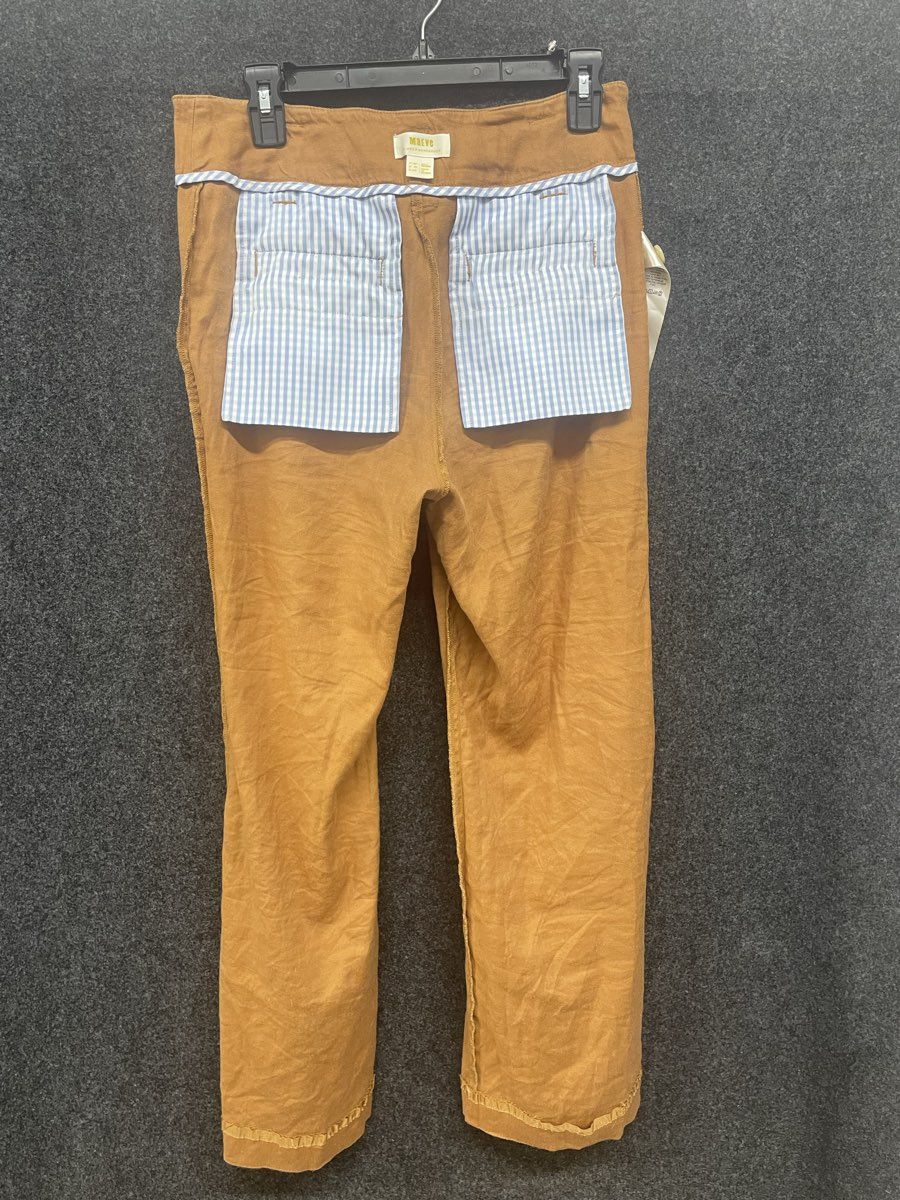 Maeve by Anthropologie Women's The Colette Cropped Wide Leg Pants Brown Sz 8P