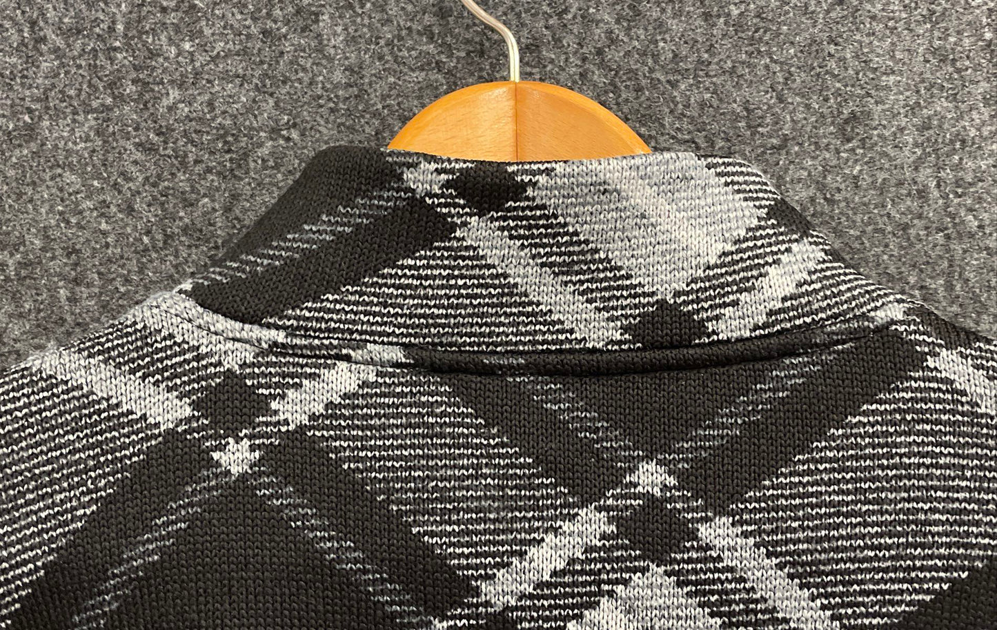 Talbots Women's Black Gray Plaid Full Zip Mock Neck Fleece Jacket NWT Plus 2X