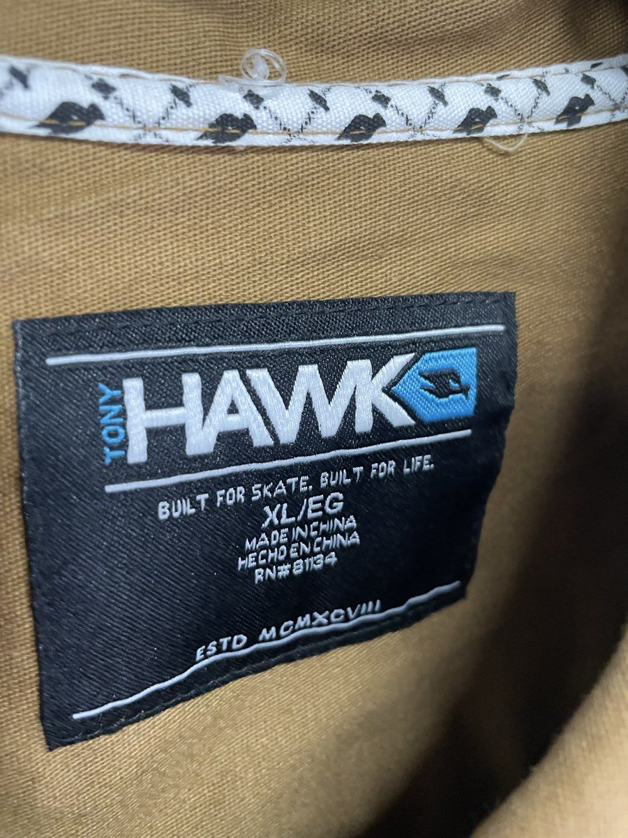Tony Hawk Men's Tan Full Zip Cotton Blend Skate Chore Jacket Size XL