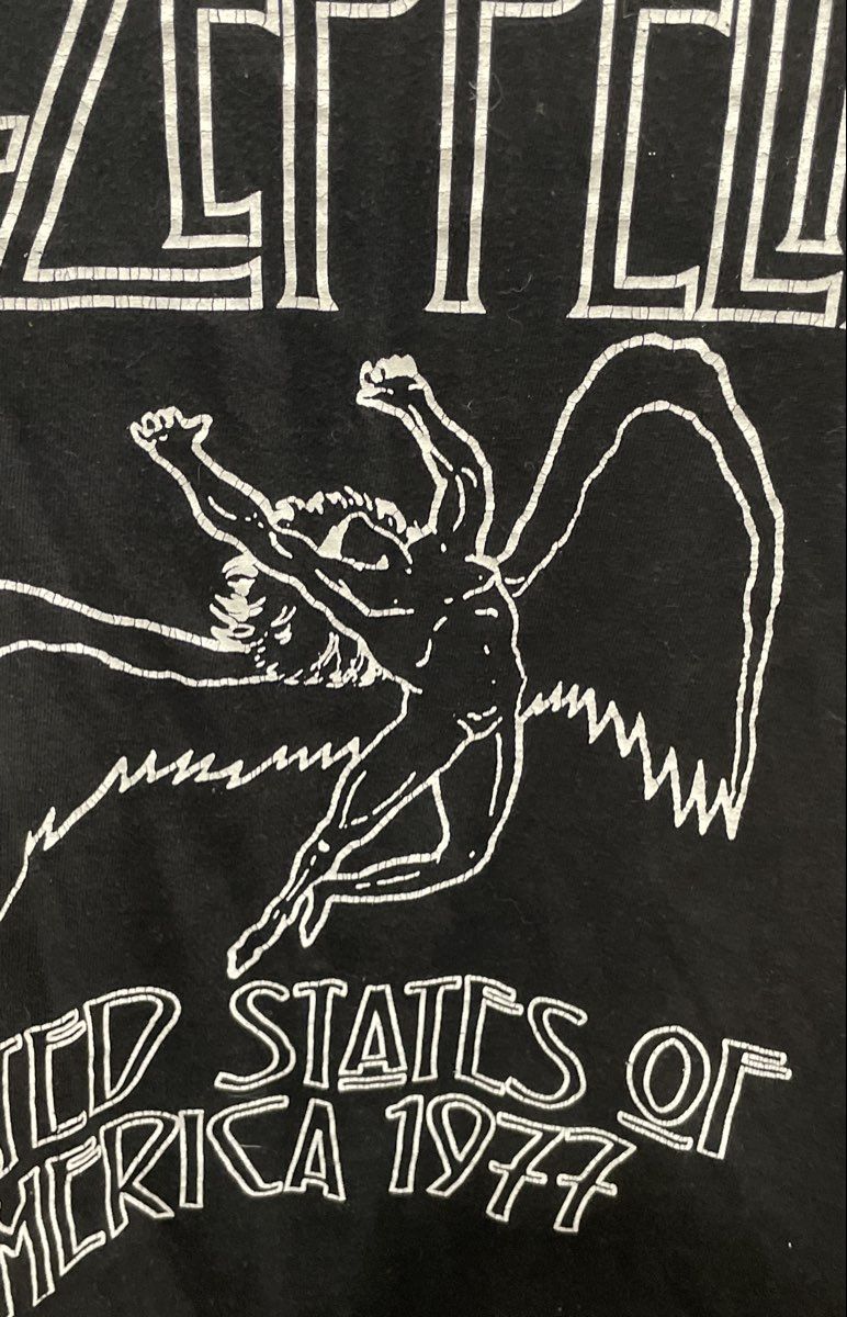 Vintage 1977 Led Zeppelin US Tour Sleeveless Shirt Single Stitch Sz S/M