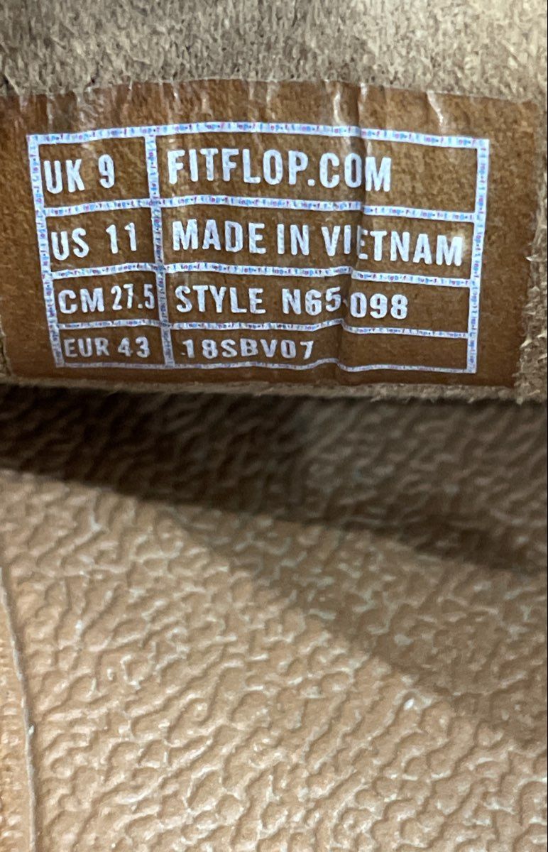 Fitflop Brown Leather Microwobbleboard Slide Sandals Women's Size 11