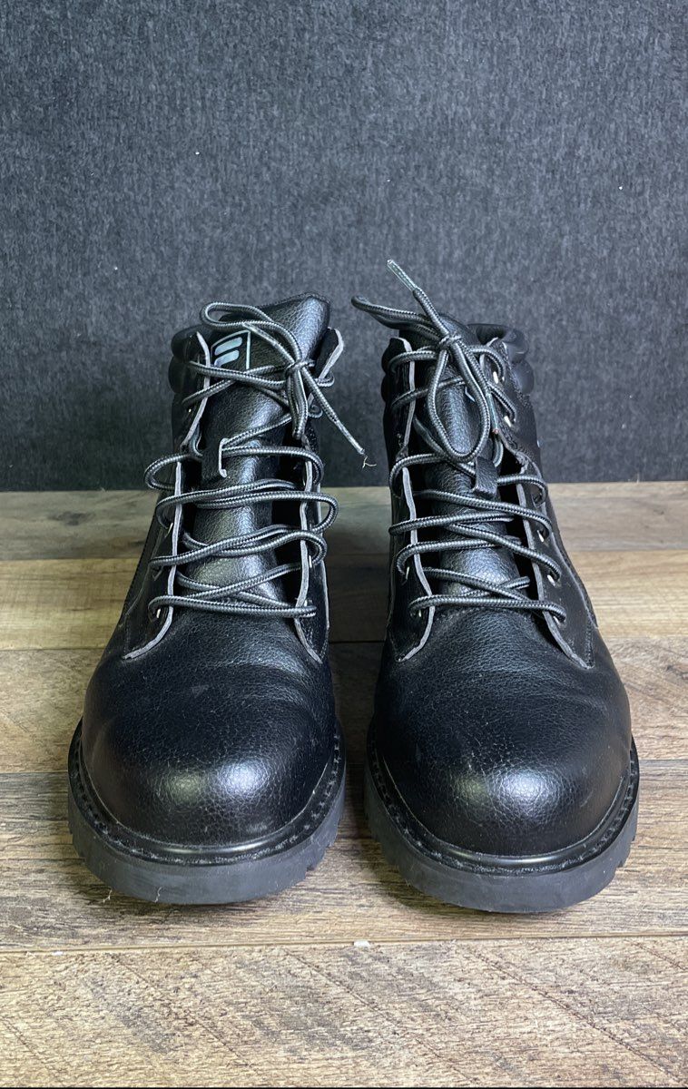 Fila Landing Steel Toe Black Men's Work Boots Size 9