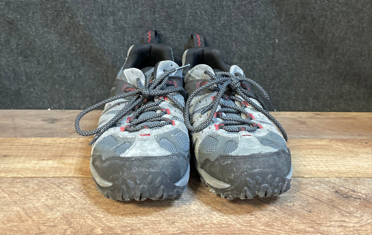 Merrell Alverstone Men's Gray Black Red Trail Hiking Shoes Size 9