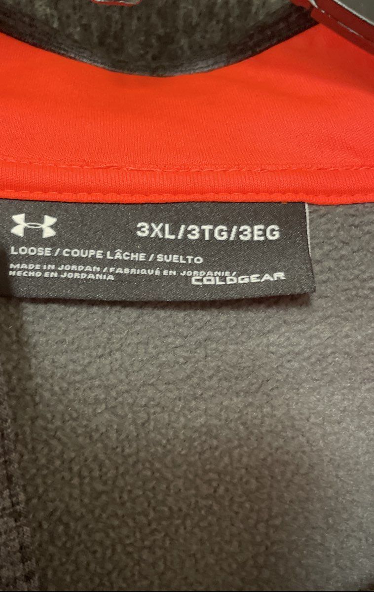 Under Armour Men's Gray ColdGear Loose 1/4 Zip Pullover Fleece Sz 3XL