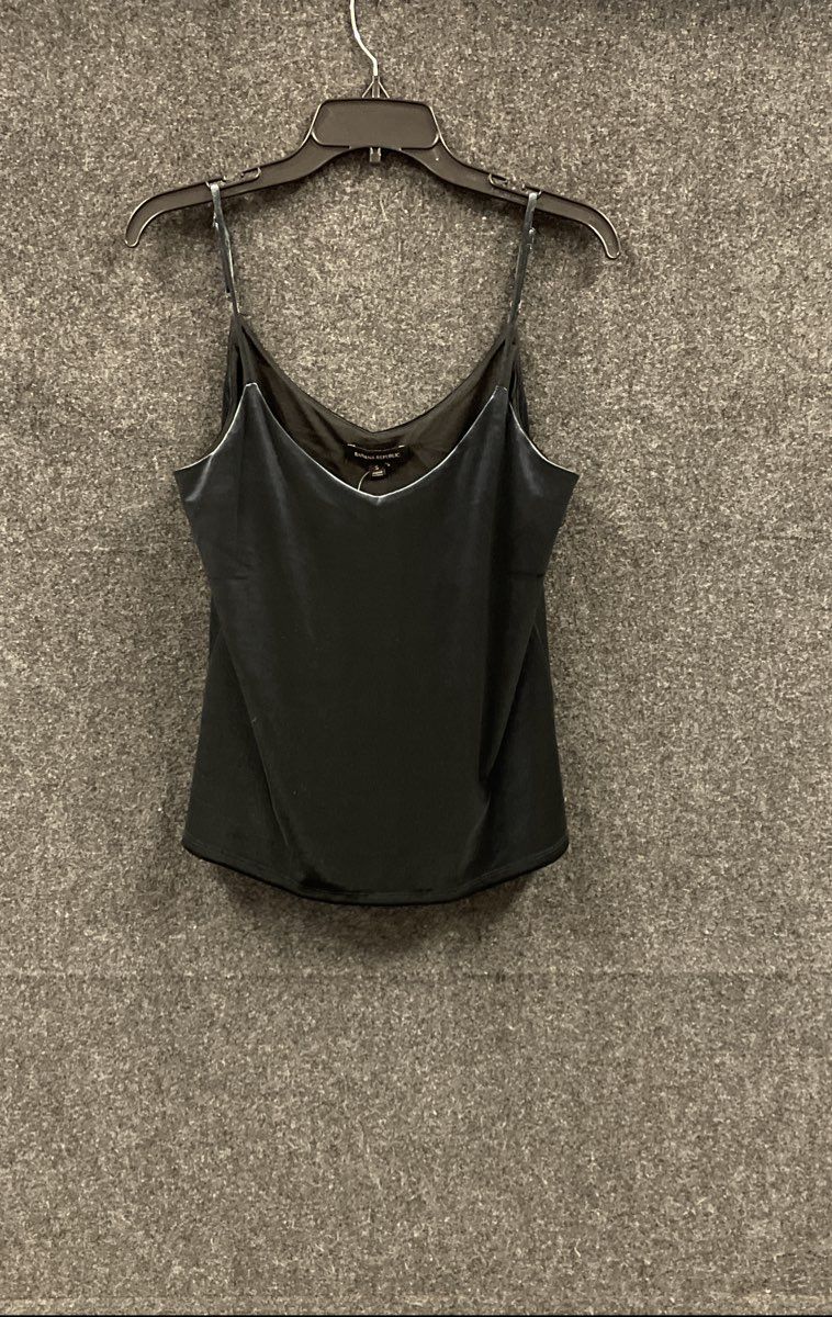 Banana Republic Women's Navy Velvet Cami Top Adjustable Straps NWT Sz S