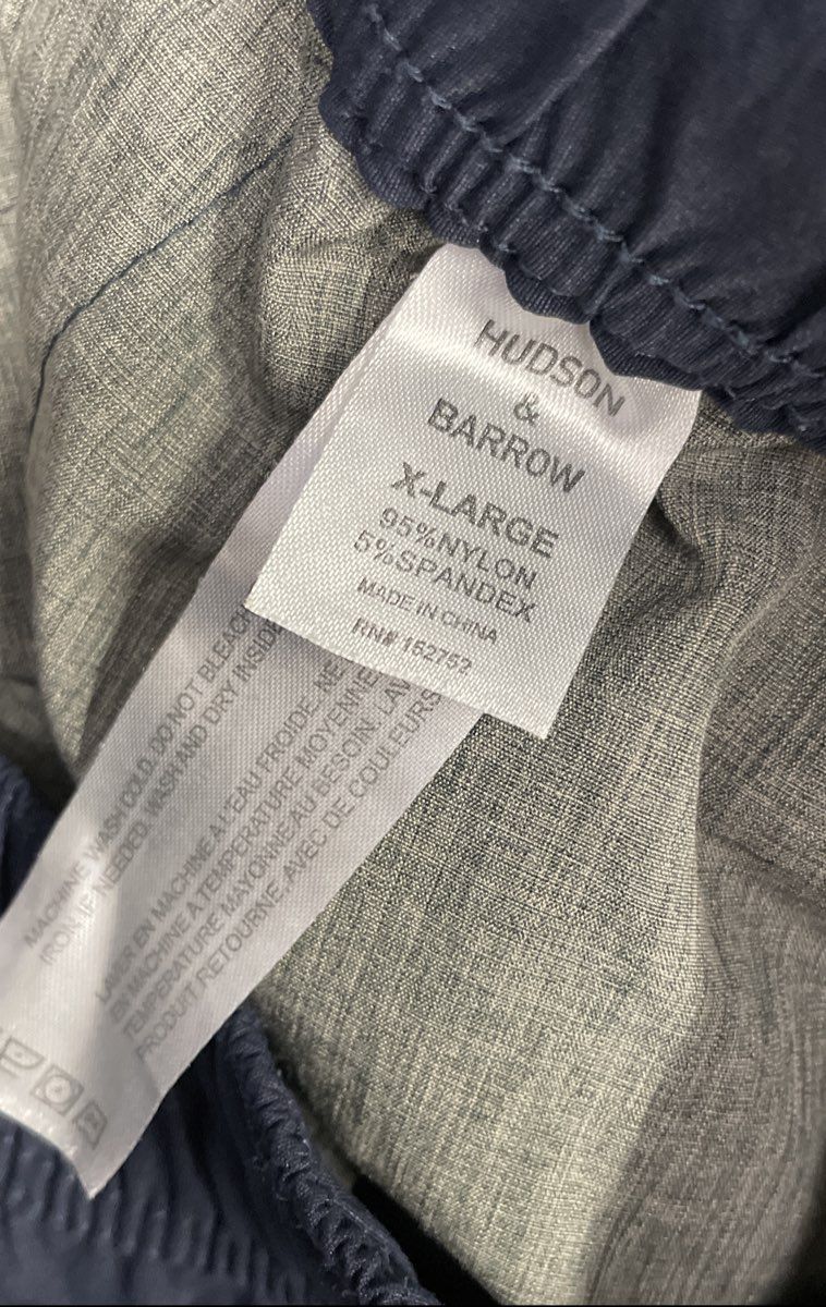 Hudson & Barrow Men's Navy Blue Performance Tech Cargo Jogger Pants Size XL